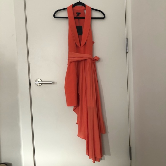 Omri Mini Dress in Poppy Orange - Picture 4 of 5